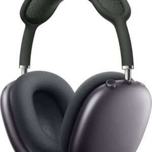 سماعة راس لا سلكية مشغلات 50 ملم - ميكروفون قلبي فائق الوضوح وسائد ميموري فوم ازرار تحكم في فوق الاذن أبيض أسود